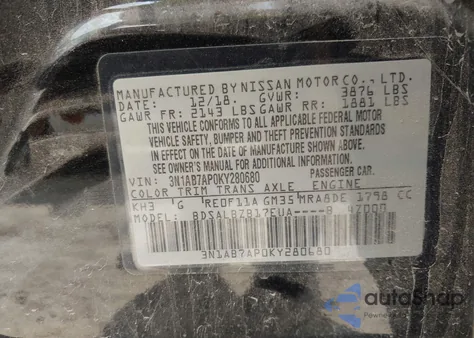2019 Nissan Sentra S from USA, damaged, VIN 3N1AB7AP0KY280680